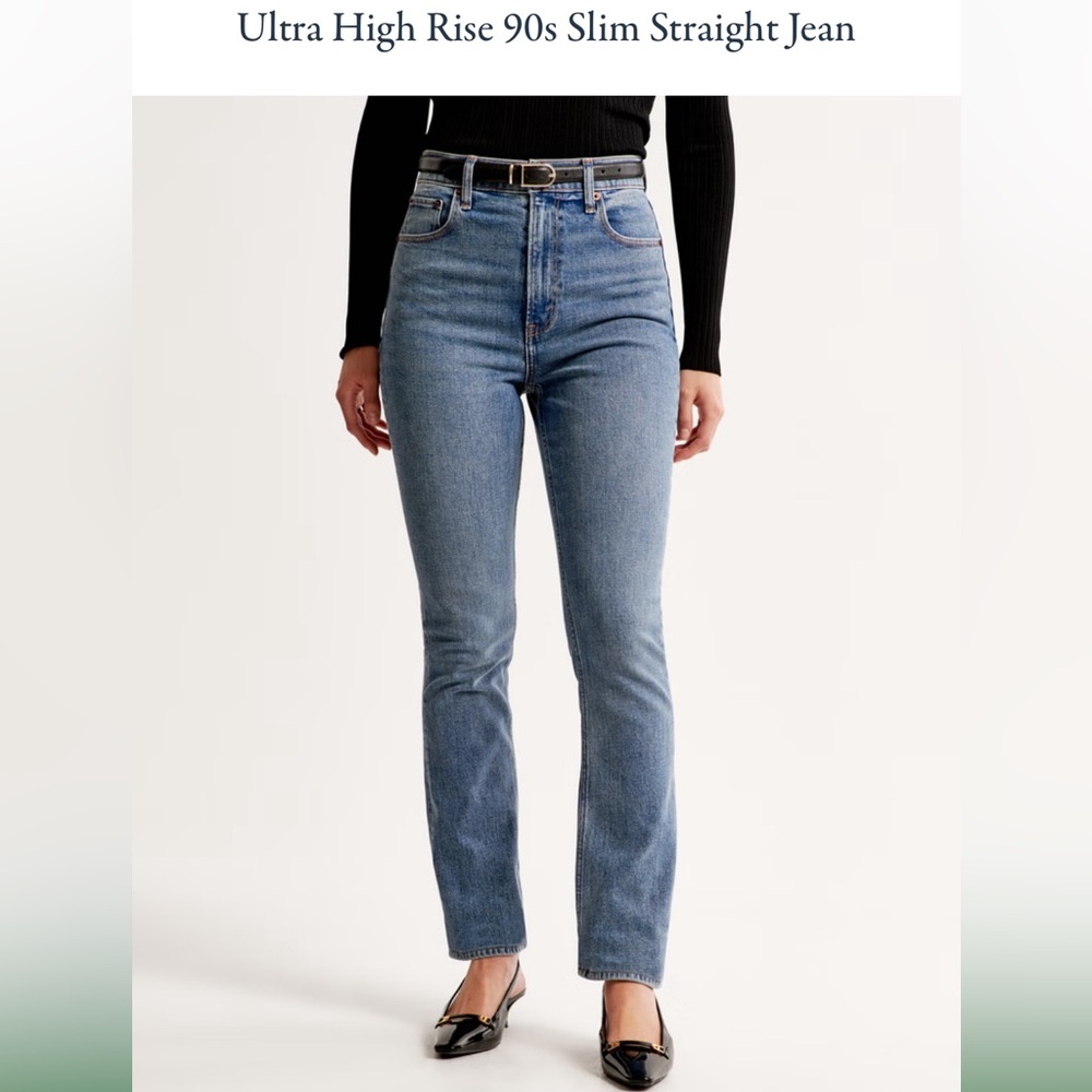 Abercrombie 90s slim straight ultra high-rise Jeans